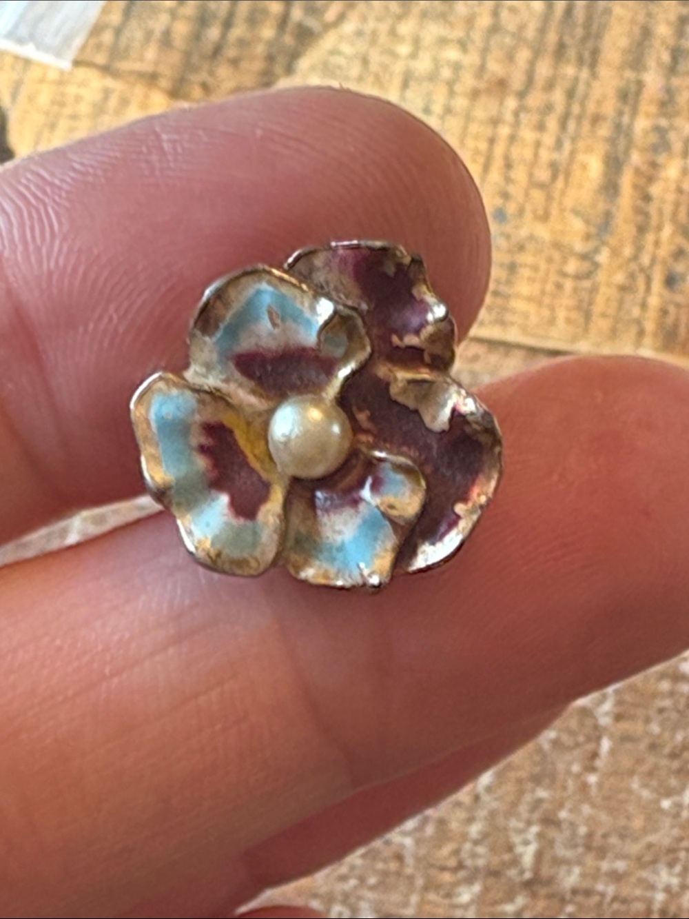 Vintage Pansy Enamel Scatter Pin/Brooch Multicolor